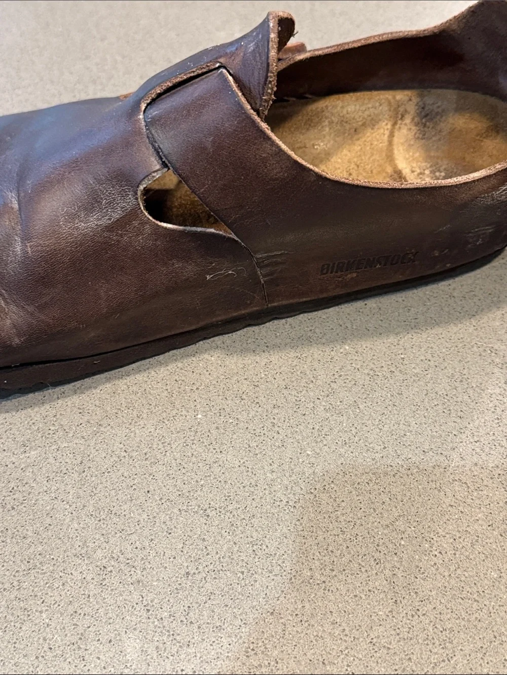 Birkenstock London Men's Brown Oiled Leather Clogs, Size 43 (10-11)